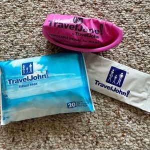 NEW 3pk Travel John Women’s Emergency Travel Urinal - Hiking, Camping or Car!